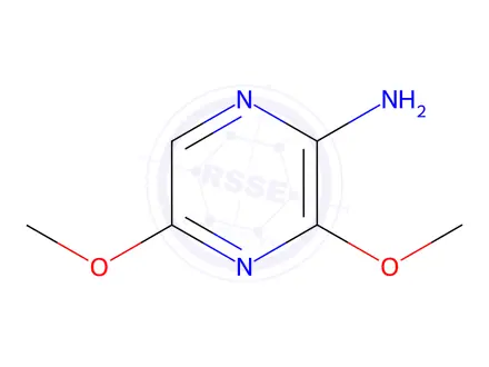 Chemical structure of Pyrazine, 2-amino-3,5-dimethoxy-(8CI)
