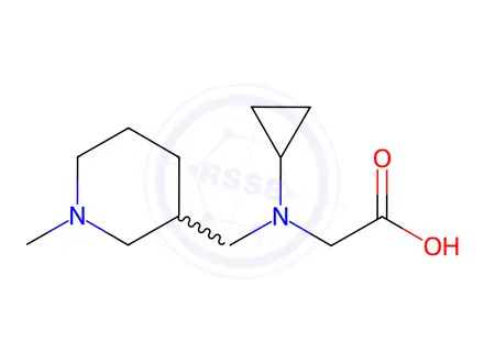 Chemical structure of 2-(Cyclopropyl((1-methylpiperidin-3-yl)methyl)amino)acetic acid