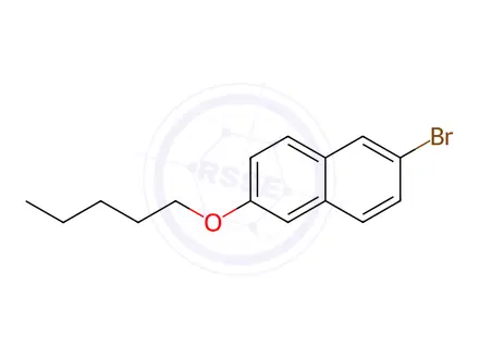 Chemical structure of Naphthalene, 2-bromo-6-(pentyloxy)-