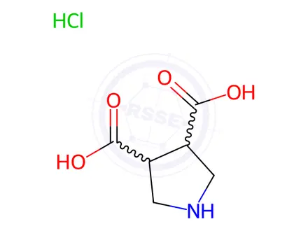 Chemical structure of Pyrrolidine-3,4-dicarboxylic acid hydrochloride