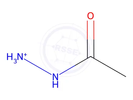 Chemical structure of Acetic acid, hydrazide, conjugate monoacid (9CI)