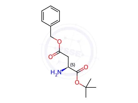 Chemical structure of L-Aspartic acid beta-benzyl ester alpha-tert-butyl ester hydrochloride