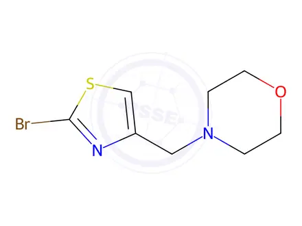 Chemical structure of Morpholine, 4-[(2-bromo-4-thiazolyl)methyl]-