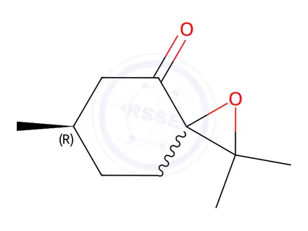 Chemical structure of Pulegone Impurity 3 ((R)-Pulegone Oxide)