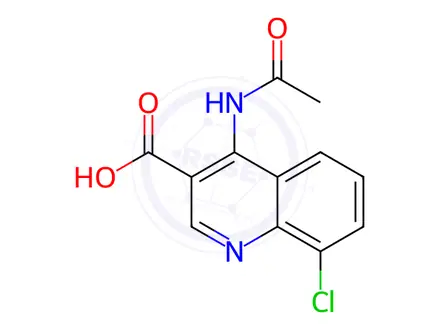 Chemical structure of 4-Acetamido-8-chloroquinoline-3-carboxylic acid