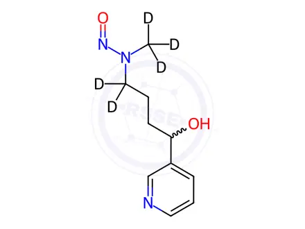 Chemical structure of 4-(Methylnitrosamino)-1-(3-pyridyl)-1-butanol-d5