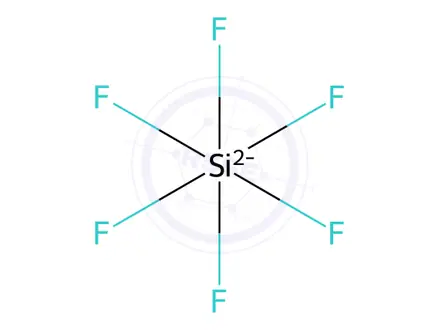 Chemical structure of Potassium Hexafluorosilicate