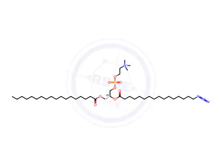 Chemical structure of 18:0-16:0(16-Azido) PC