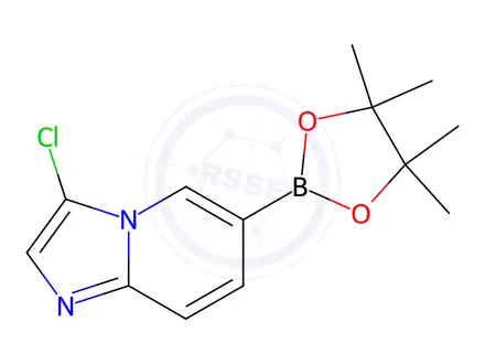 Chemical structure of 3-Chloro-6-(4,4,5,5-tetramethyl-1,3,2-dioxaborolan-2-yl)imidazo[1,2-a]pyridine