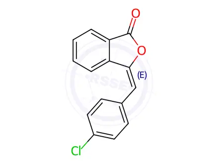 Chemical structure of (E)-3-(4-chlorobenzylidene)isobenzofuran-1(3H)-one