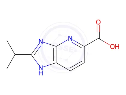 Chemical structure of 2-Isopropyl-3H-imidazo[4,5-b]pyridine-5-carboxylic acid