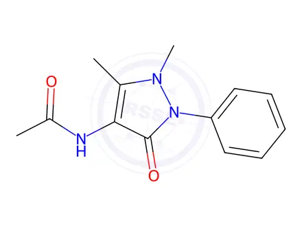 Chemical structure of 4-Acetylaminophenazone