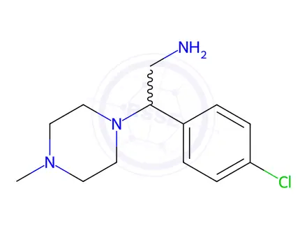 Chemical structure of 2-(4-Chlorophenyl)-2-(4-methylpiperazin-1-yl)ethanamine Dihydrochloride