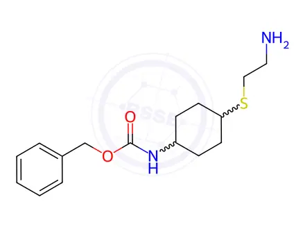 Chemical structure of Benzyl (4-((2-aminoethyl)thio)cyclohexyl)carbamate