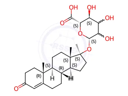Chemical structure of 7a-Methyltestosterone Glucuronide