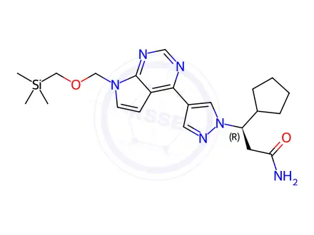 Chemical structure of Ruxolitinib Phosphate Impurity 76