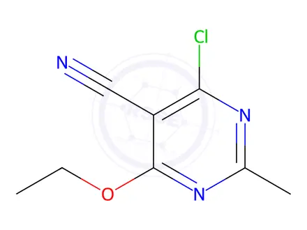 Chemical structure of 4-Chloro-6-ethoxy-2-methylpyrimidine-5-carbonitrile