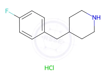 Chemical structure of 4-(4-Fluorobenzyl)piperidine Hydrochloride