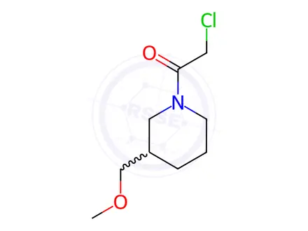 Chemical structure of 2-chloro-1-[3-(methoxymethyl)piperidin-1-yl]ethan-1-one