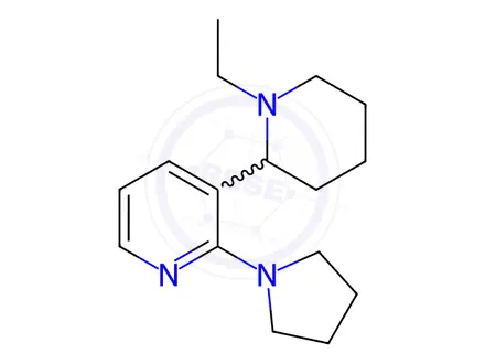Chemical structure of 3-(1-Ethylpiperidin-2-yl)-2-(pyrrolidin-1-yl)pyridine