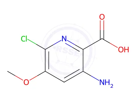 Chemical structure of 3-Amino-6-chloro-5-methoxypicolinic acid