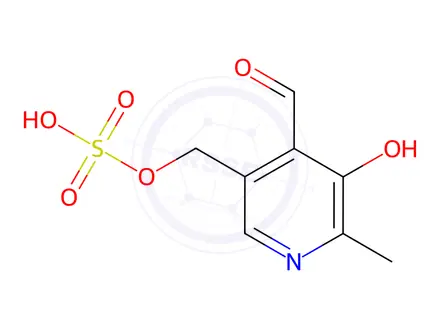 Chemical structure of (4-Formyl-5-hydroxy-6-methylpyridin-3-yl)methyl hydrogen sulfate