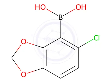 Chemical structure of Boronic acid, B-(5-chloro-1,3-benzodioxol-4-yl)-
