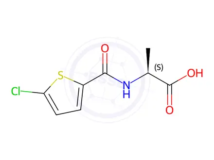 Chemical structure of (5-Chlorothiophene-2-carbonyl)-L-alanine
