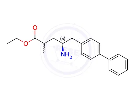 Chemical structure of (γS)-γ-Amino-α-methyl-[1,1'-biphenyl]-4-pentanoic Acid Ethyl Ester Hydrochloride