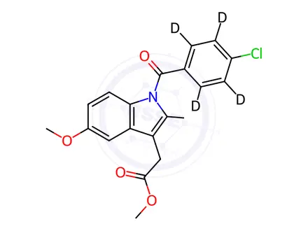Chemical structure of Indomethacin-d4 Methyl Ester
