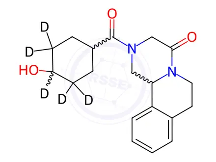 Chemical structure of cis-Hydroxy Praziquantel-d5