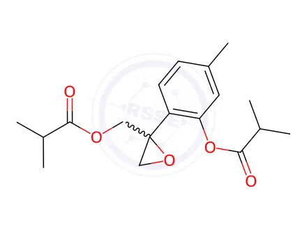 Chemical structure of 8,9-epoxy-3,10-diisobutyryloxythymol
