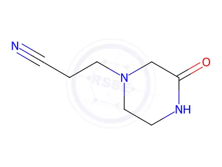 Chemical structure of 3-(3-Oxopiperazin-1-yl)propanenitrile