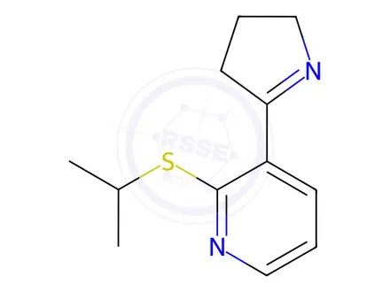 Chemical structure of 3-(3,4-Dihydro-2H-pyrrol-5-yl)-2-(isopropylthio)pyridine