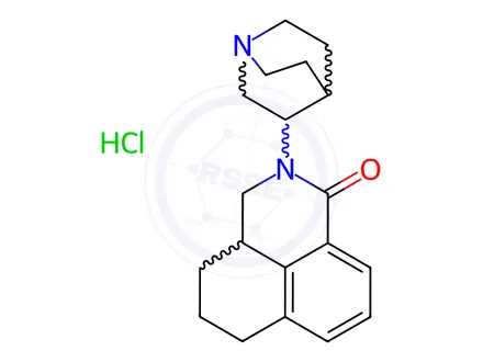 Chemical structure of 2-(Quinuclidin-3-yl)-2,3,3a,4,5,6-hexahydro-1h-benzo[de]isoquinolin-1-one hydrochloride