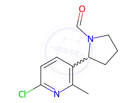 Chemical structure of 2-(6-Chloro-2-methylpyridin-3-yl)pyrrolidine-1-carbaldehyde