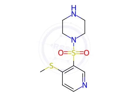 Chemical structure of 1-((4-(Methylthio)pyridin-3-yl)sulfonyl)piperazine