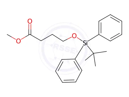 Chemical structure of Butanoic acid, 4-[[(1,1-dimethylethyl)diphenylsilyl]oxy]-, methyl ester
