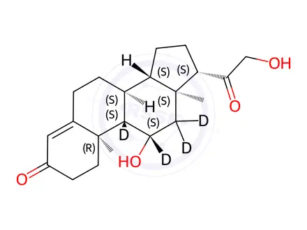 Chemical structure of Corticosterone-[D4]