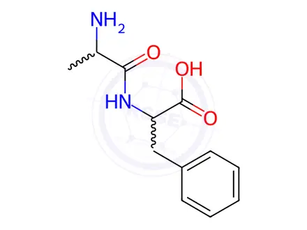 Chemical structure of DL-Alanyl-DL-phenylalanine