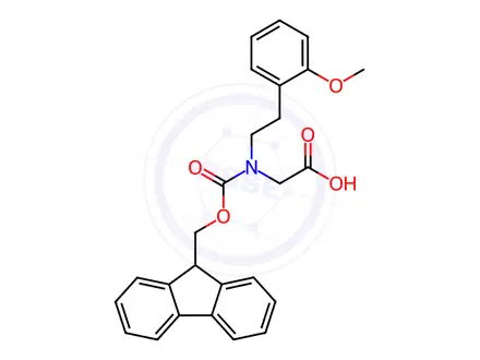 Chemical structure of Glycine, N-[(9H-fluoren-9-ylmethoxy)carbonyl]-N-[2-(2-methoxyphenyl)ethyl]-