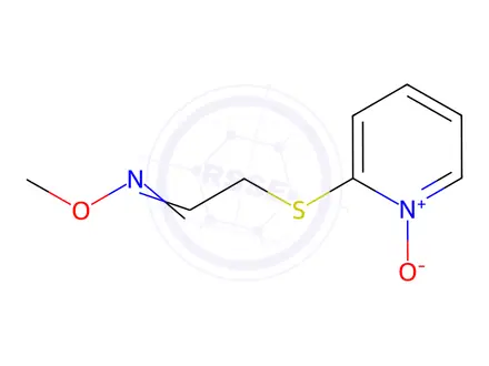Chemical structure of Acetaldehyde, 2-[(1-oxido-2-pyridinyl)thio]-, O-methyloxime (9CI)