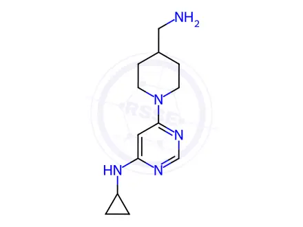 Chemical structure of [6-(4-AMinoMethyl-piperidin-1-yl)-pyriMidin-4-yl]-cyclopropyl-aMine hydrochloride