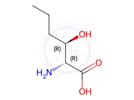 Chemical structure of (2R,3R)-3-Hydroxynorleucine