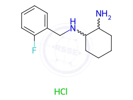 Chemical structure of N-(2-Fluoro-benzyl)-cyclohexane-1,2-diamine hydrochloride