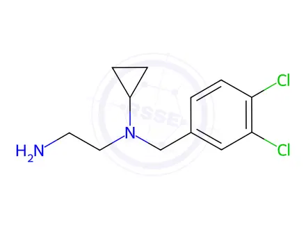 Chemical structure of N1-cyclopropyl-N1-(3,4-dichlorobenzyl)ethane-1,2-diamine