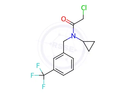 Chemical structure of 2-Chloro-N-cyclopropyl-N-(3-(trifluoromethyl)benzyl)acetamide