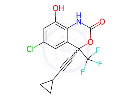Chemical structure of Efavirenz Impurity 12(rac 8-Hydroxy Efavirenz)