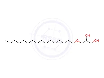 Chemical structure of 1-O-Hexadecyl-rac-glycerol