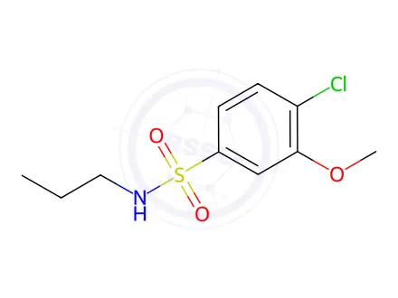 Chemical structure of 4-Chloro-3-methoxy-n-propylbenzenesulfonamide